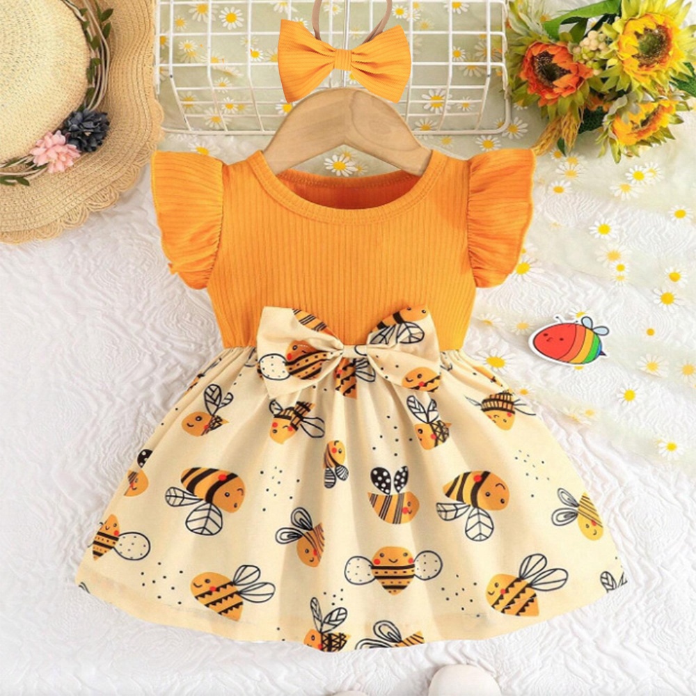 Baby Clothing Yellow - Robe d'été jaune pour petites filles