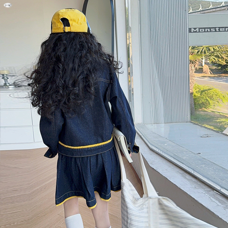 Baby Clothing Yellow - Ensemble veste en jean jaune tendance