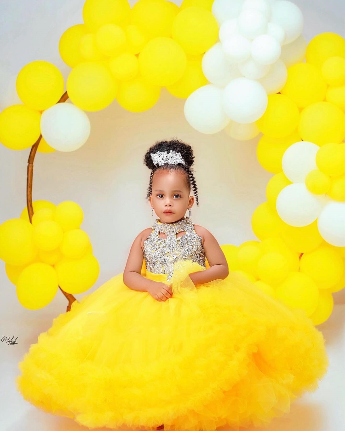 Magnifique robe à fleurs jaune - Baby Clothing Yellow avis et prix