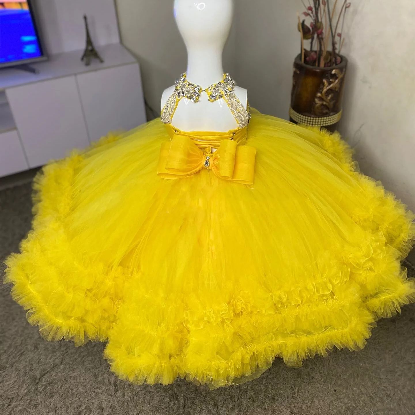 Magnifique robe à fleurs jaune - Baby Clothing Yellow avis et prix