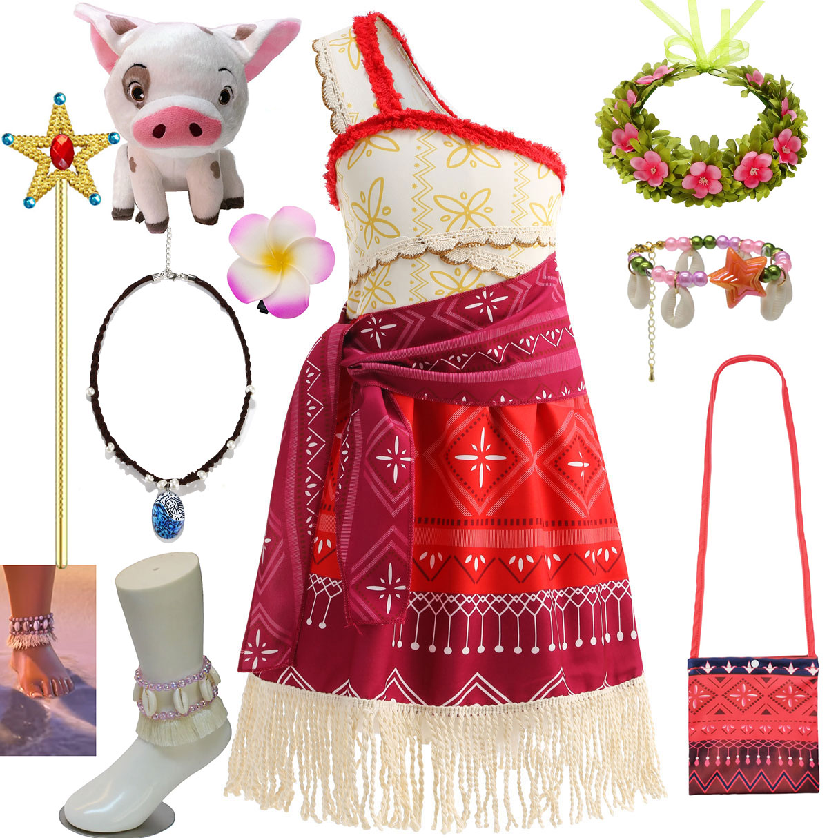 Tenue de princesse Moana asymé - Baby Q Clothing avis et prix