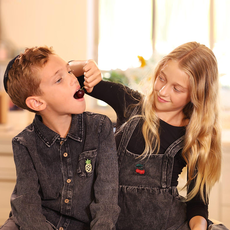 Ensemble assorti en jean noir  - Baby Clothing Logo avis et prix